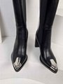 Alexander         Punk Leather Knee-High Boots         Metal Toe Boots  3