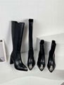 Alexander         Punk Leather Knee-High Boots         Metal Toe Boots  15