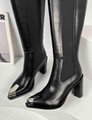 Alexander         Punk Leather Knee-High Boots         Metal Toe Boots  2