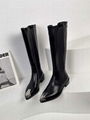 Alexander         Punk Leather Knee-High Boots         Metal Toe Boots  14