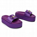         95 Satin Platform Sandal Purple Medusa Slides Slipper  2
