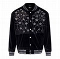 Yves Saint Laurent Beaded Jacket     Velour embellished Crystal Stars Bomber  1