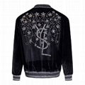 Yves Saint Laurent Beaded Jacket     Velour embellished Crystal Stars Bomber  2