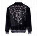 Yves Saint Laurent Beaded Jacket YSL Velour embellished Crystal Stars Bomber 