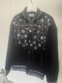 Yves Saint Laurent Beaded Jacket     Velour embellished Crystal Stars Bomber  8