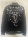 Yves Saint Laurent Beaded Jacket YSL Velour embellished Crystal Stars Bomber 