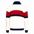 Gucci Cotton Bomber With Monogram Patch Gucci Zip Up Striped Knit Jackets 