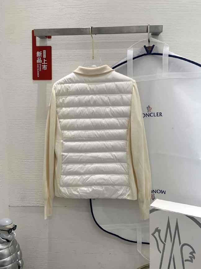         Zipped Quilted cardigan Women         Tricot Down coats 4