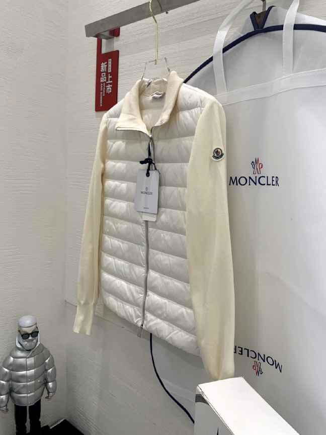         Zipped Quilted cardigan Women         Tricot Down coats 5