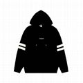 Saint Laurent Volume Class Hoodie Black SL Striped Cotton Fabric Hood 1