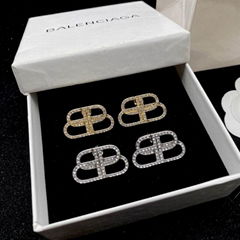 BB S LOGO EARRINGS            SILVER BB MOTIF EARRINGS