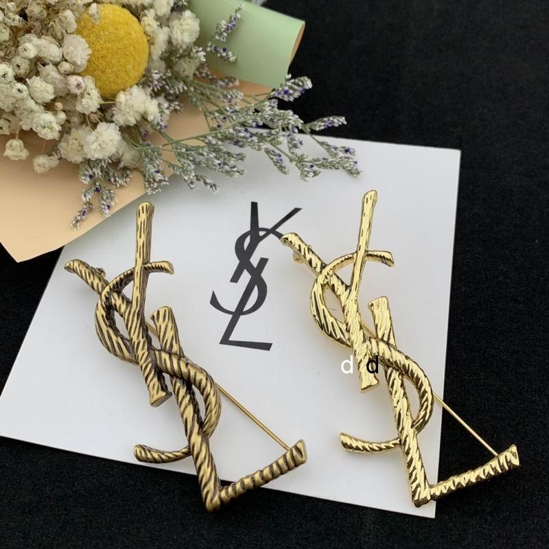 Saint Laurent     textured brooch Women Gold brooch 5