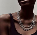 Hermes Farandole long necklace 160 Women Long sterling silver Chain necklace 