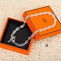 Hermes Chaine d'ancre necklace large model in sterling silver Chain necklaces 