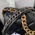 Chanel 19 Flap Bag Lambskin Gold/Ruthenium-tone Maxi Black CC logo chain bag