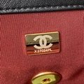        19 Flap Bag Lambskin Gold/Ruthenium-tone Maxi Black CC logo chain bag 5