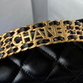        Kelly Top Handle Tote Women Fashion CC logo chain flap bag black  5