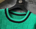                Intrecciato effect V-neck Sweater In Green Men cotton sweaters 9