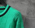                Intrecciato effect V-neck Sweater In Green Men cotton sweaters 12
