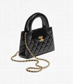 CHANEL MINI SHOPPING BAG Shiny Aged Calfskin & Gold-Tone Metal Black kelly bag