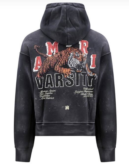 Amiri hoodie with vintage tiger print men cotton sweatshirt hoody 2