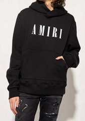 Amiri Logo Printed Long-Sleeved Hoodie Cheap Cotton Hood