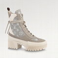 Louis Vuitton Laureate Platform Desert Boot LV Monogram Denim calfskin trim