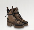 Louis Vuitton Laureate Platform Desert Boot LV Monogram Denim calfskin trim
