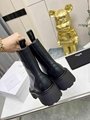 CELINE BULKY LACED UP BOOT IN NYLON AND SHINY BULL BLACK Celine Women ankle Boot