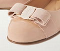 FERRAGAMO Varina bow-embellished patent-leather ballet flats Women design Flat 