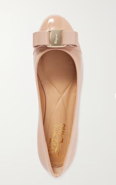           Varina bow-embellished patent-leather ballet flats Women design Flat  4