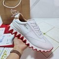                     Loubishark Sneaker CL Red sole Leather shoes 
