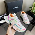 Chanel Nylon Lambskin Suede Calfskin CC Sneakers Multicolour CC Logo Suede Shoes