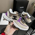 Chanel Nylon Lambskin Suede Calfskin CC Sneakers Multicolour CC Logo Suede Shoes