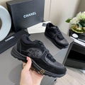 Chanel Low Top CC Purple Blue Sneaker CC logo Shoes 