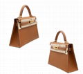 Hermes Kelly Mini II Sellier Gold Epsom Handbag Women Fashion Totes 