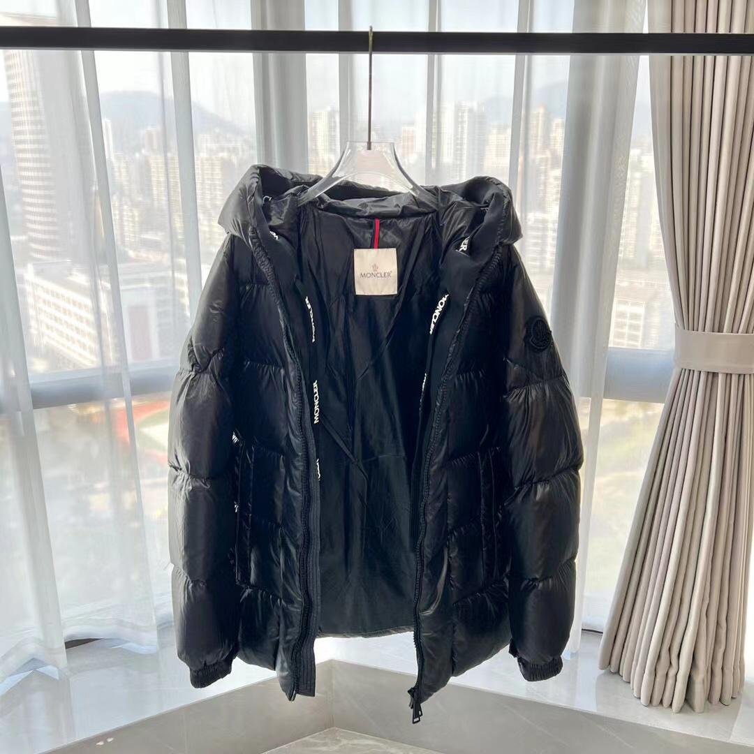         Black Dougnac Jacket Long Sleeve Quilted Nylon Down Filled Jacket  3