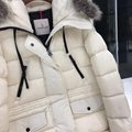         Aphroti Long Down Jacket Women Quilted Nylon Down Jacket with Fur hoodie 13