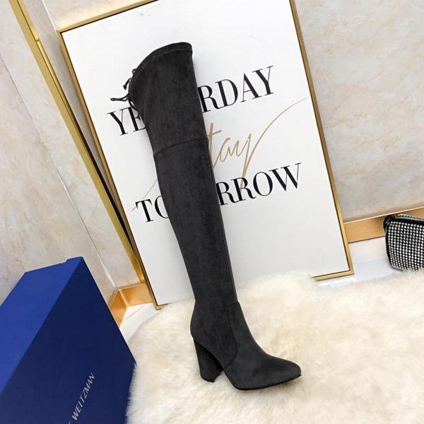 Stuart Weitzman Highland Suede Over the-Knee Boots Fashion Leather Boots  3