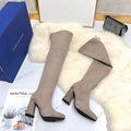 Stuart Weitzman Highland Suede Over the-Knee Boots Fashion Leather Boots 