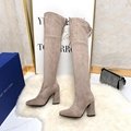 Stuart Weitzman Highland Suede Over the-Knee Boots Fashion Leather Boots  8