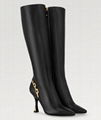               Sparkle High Boot     onogram Engraved Chain Boots 1