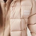 Miu Miu Cropped Nylon Down Jacket In Cameo Women Fashion Short Down Puffer Coats 2
