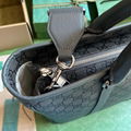 Gucci OPHIDIA MEDIUM TOTE BAG Grey and black GG Supreme Tender canvas Bag