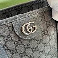 Gucci OPHIDIA MEDIUM TOTE BAG Grey and black GG Supreme Tender canvas Bag