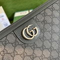 Gucci Ophidia Portfolio Case GG Supreme Grey/Black Men Clutch Wallet