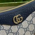      OPHIDIA GG SMALL HANDBAG Women Beige and blue GG         canvas Bag  7