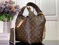 LOUIS VUITTON Atlantis GM Monogram Canvas Cowhide-leather trim Handbag LV bag 