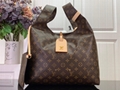 LOUIS VUITTON Atlantis GM Monogram Canvas Cowhide-leather trim Handbag LV bag 