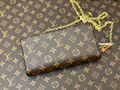 Louis Vuitton Wallet On Chain Lily Monogram Bag Women LV Chain Leather Bag